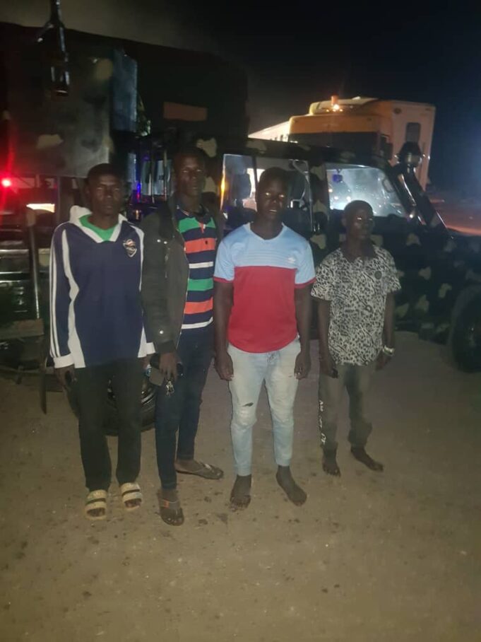 Rescued victims in Kaduna Kaduna, Troops
