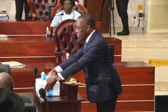 Okowa Okowa presenting 2023 budget Okowa