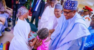 Buhari meets freed train passengers in Kaduna