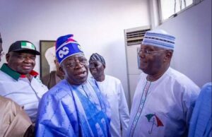 PHOTOS: Atiku, Tinubu meet at Abuja airport Atiku