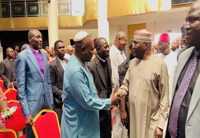 Atiku with CAN leaders Atiku
