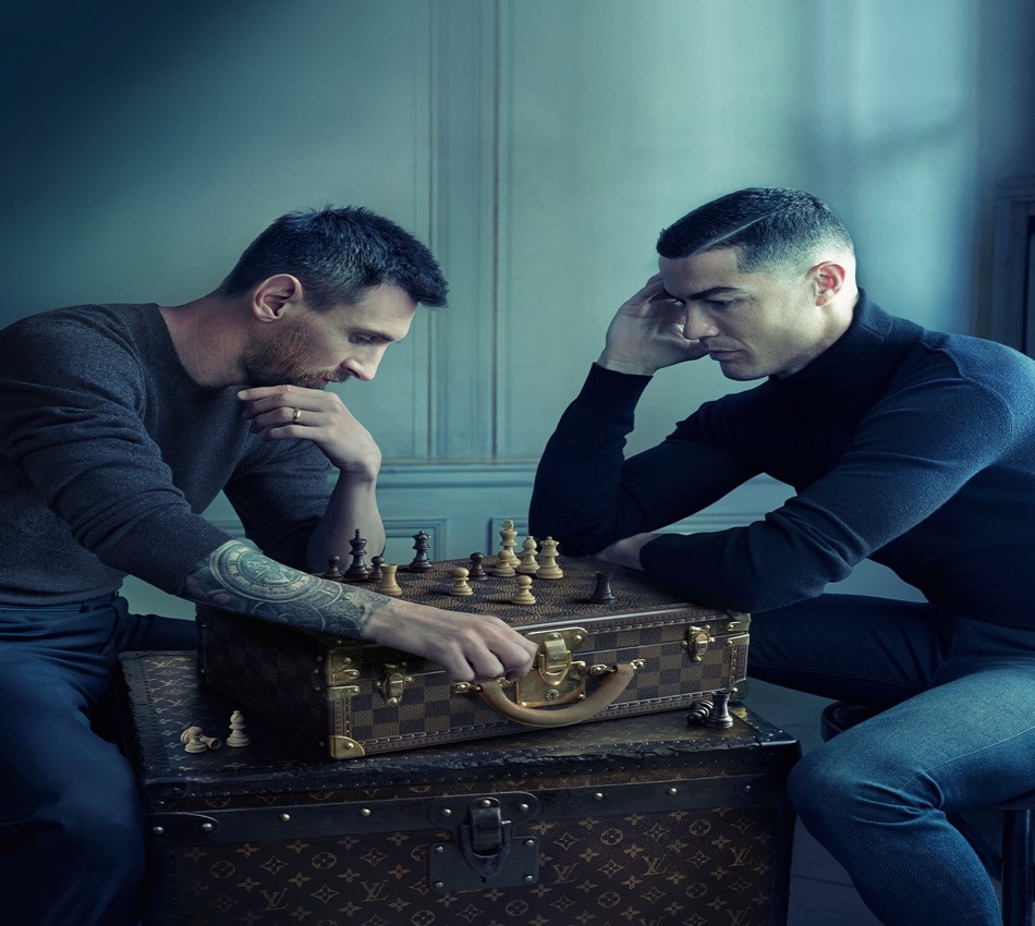 Messi and Ronaldo chess match in Louis Vuitton campaign is from a