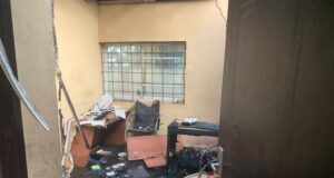 Developing: Hoodlums set Ogun INEC office on fire