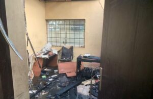 Developing: Hoodlums set Ogun INEC office on fire
