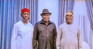 Atiku, Okowa meet Jonathan in Abuja Atiku