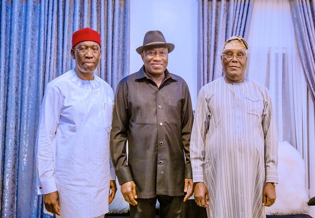 Atiku, Okowa, and Jonathan Atiku