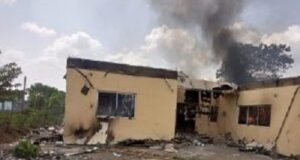 PVCs, ballot boxes destroyed as hoodlums set INEC office ablaze Ballot boxes