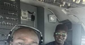 Photos: Excitement as son flies ex-Army Chief Buratai Buratai