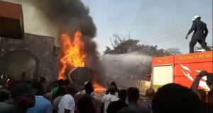 Fire guts petrol station in Abuja Petrol station