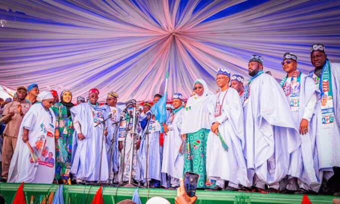 Tinubu and El-Rufai at APC rally in Kaduna Tinubu