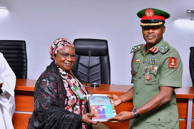 Dr Hadiza Balarabe and the Team Leader, Brig.-Gen Obinna Godwin Kaduna