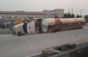 5 injured as tanker crashes into vehicles in Edo Motorcyclist