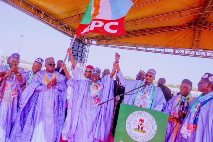 Buhari and Tinubu at Yobe rally Presidency, Buhari