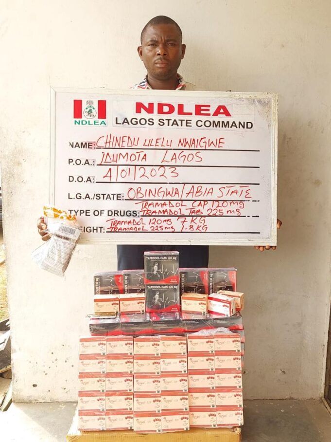 Arrested drug dealer Tramadol
