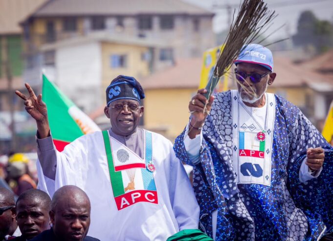 Tinubu and Akeredolu at Ondo rally Tinubu