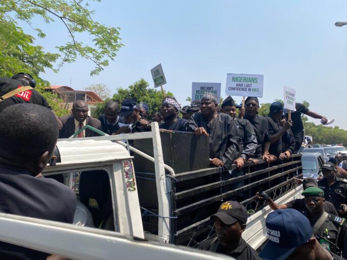 Atiku, PDP protest