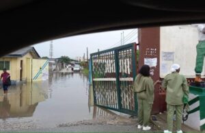 PHOTOS: Flood takes over NPC, NYSC premises in Lagos NYSC