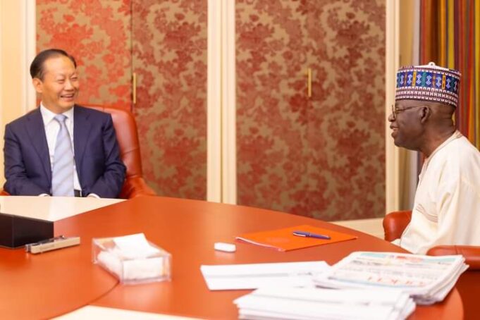 Tinubu and Chinese envoy, Peng Qinghua Economic cooperation