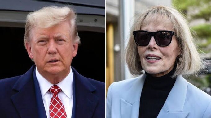 Trump and magazine writer, E. Jean Carroll. Jury
