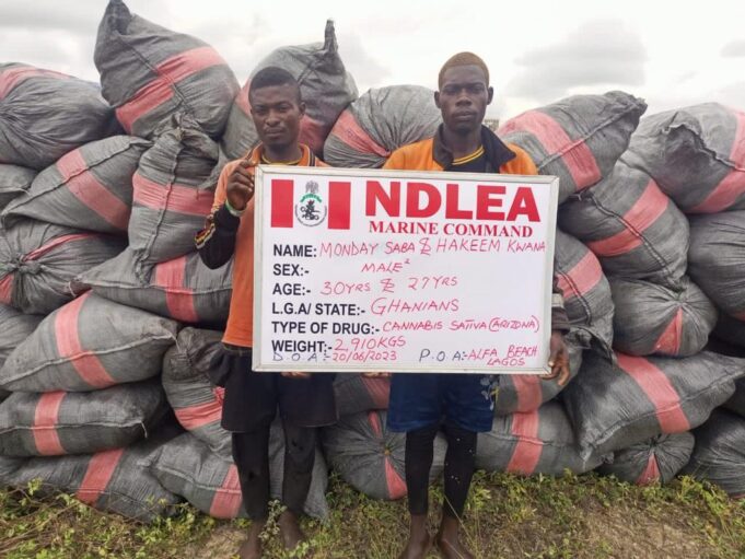 Arrested Ghanaians in Lagos NDLEA Lagos