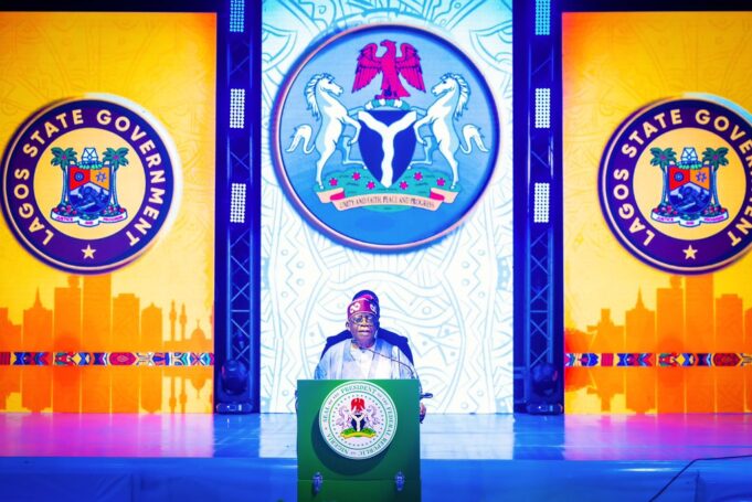 Tinubu at civic reception in Lagos Tinubu