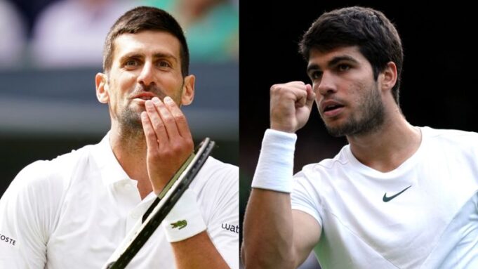 Alcaraz and Djokovic Wimbledon final
