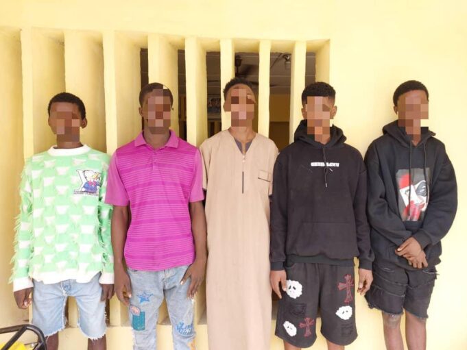 Arrested cultists in Lagos Lagos police