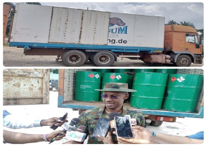 Seized adulterated diesel in Rivers Adulterated diesel