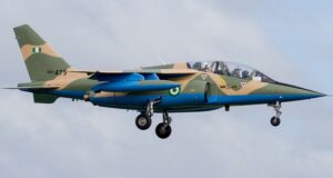NAF airstrikes destroy terrorists’ enclaves at Nigeria-Cameroon border Civilian, Sahel, NAF fighter jet