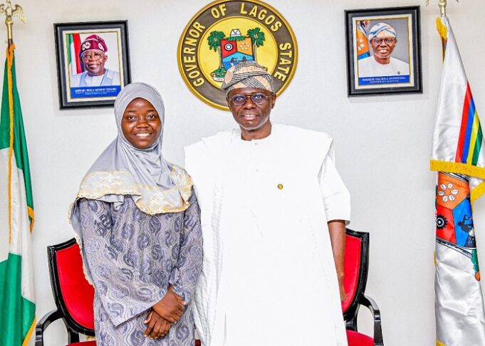 Sanwo-Olu and LASU best graduating student