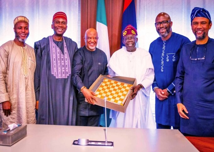 Tinubu with MTN officials