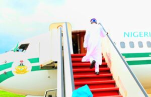 Tinubu departs for Saudi Arabia with 5 ministers, NSA, NIA DG South Africa, Presidential air fleet, Tinubu