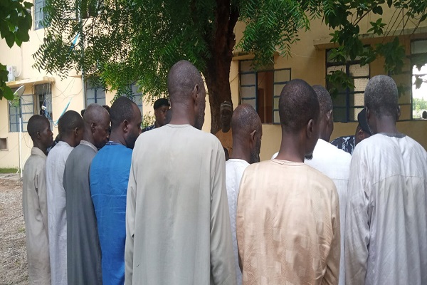 Arrested suspects in Katsina Police