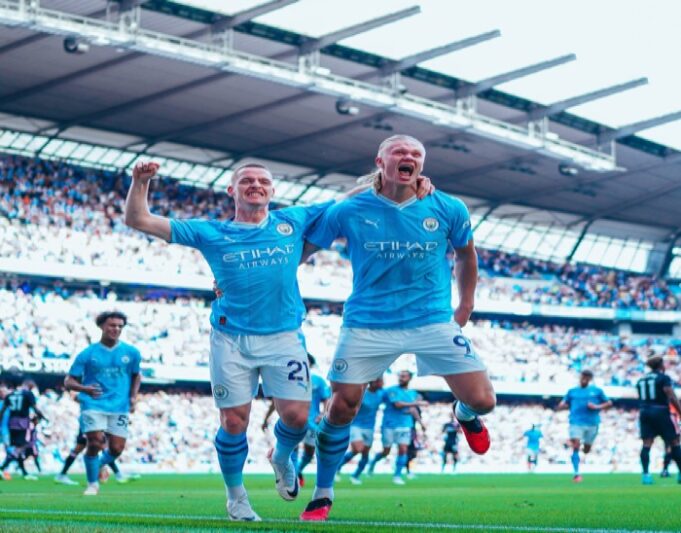 Haaland jubilation in City’s game against Fulham Haaland