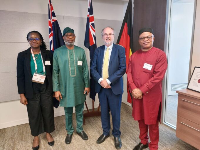 Dele Alake with Australian govt officials Alake