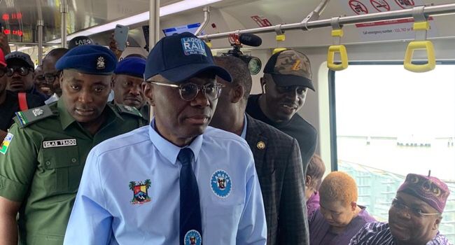 Sanwo-Olu rides on Lagos Blue Line Rail Lagos Blue Line Rail