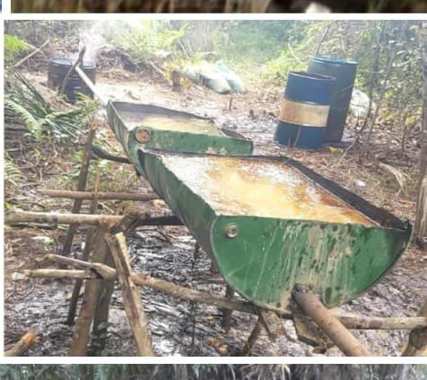 Troops uncover illegal oil bunkering sites in Delta Troops oil