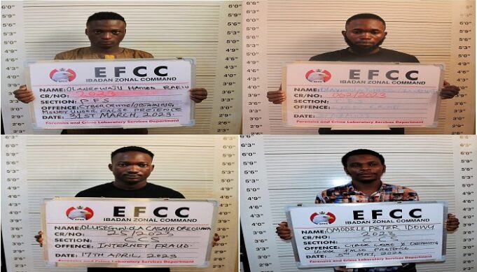 Jailed internet fraudsters in Oyo Internet fraudsters