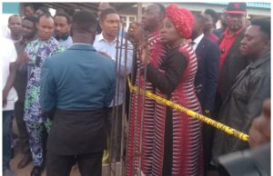 Enenche visits collapsed Dunamis Church building, mourns pastor