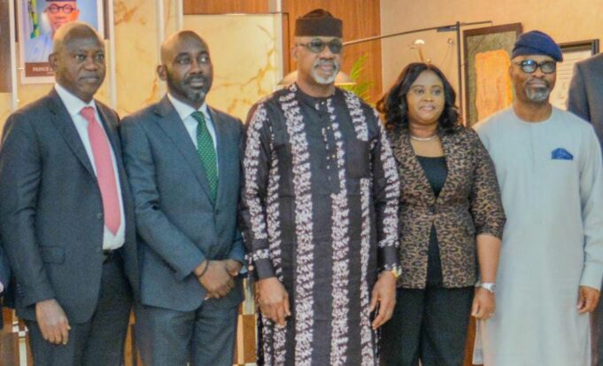 Abiodun with Lafarge officials Lafarge