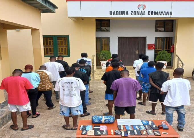 EFCC arrests woman and 35 others for internet fraud in Kaduna EFCC