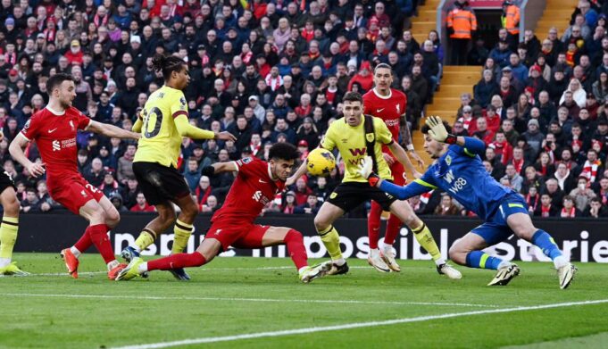 Liverpool vs Burnley in Premier League Liverpool