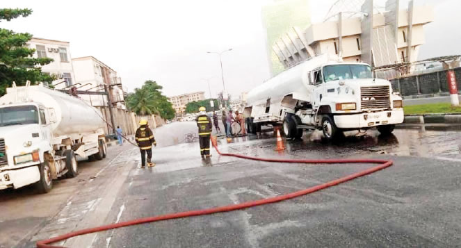 Petrol spillage Petrol