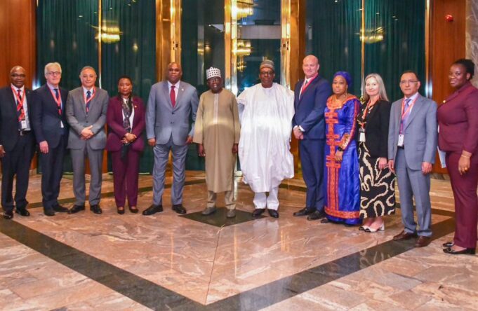 Tinubu with Afreximbank officials Tinubu