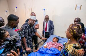 Oyebanji visits rescued Ekiti pupils, teachers in hospital Ekiti gov with students