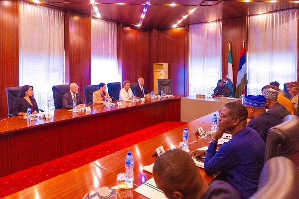 Tinubu with United States Congress led by Senator Cory Booker Democracy