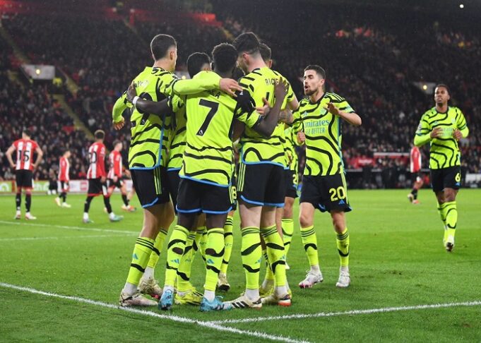 Arsenal vs Sheffield United in Premier League Sheffield United