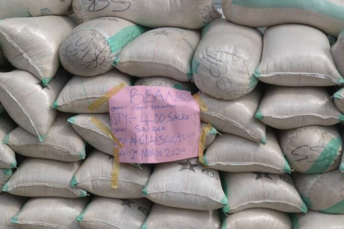Customs seizes 400 bags of beans at Seme Beans