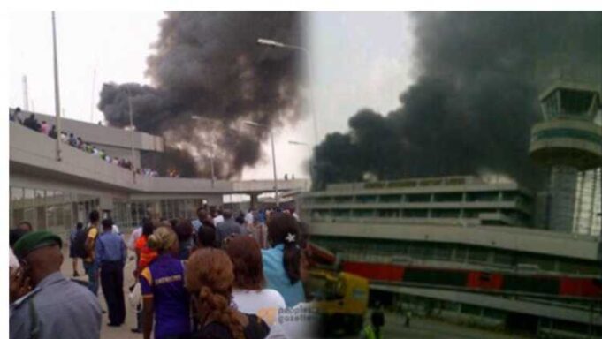 Lagos airport fire Lagos airport
