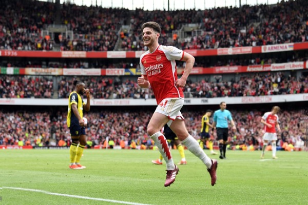 Arsenal vs Bournemouth in Premier League Rice